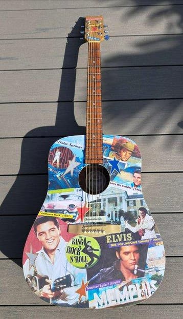 Bernard Xavier - sculptuur, Guitare Folk Custom Elvis