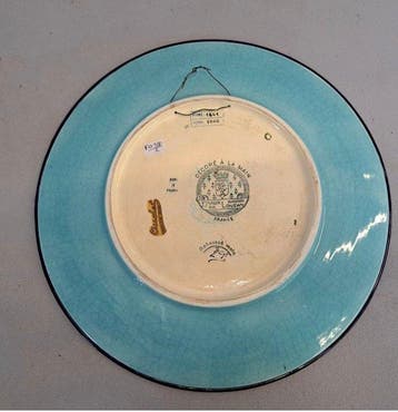 Longwy - Plat - Porcelaine, Antiquités & Art