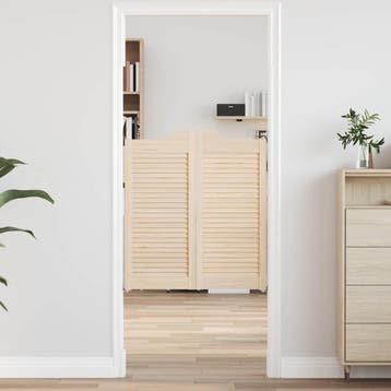 vidaXL Schuifdeuren Naturel 90 x 40 cm Massief grenenhout, Doe-het-zelf en Bouw, Deuren en Vliegenramen, Verzenden, Nieuw