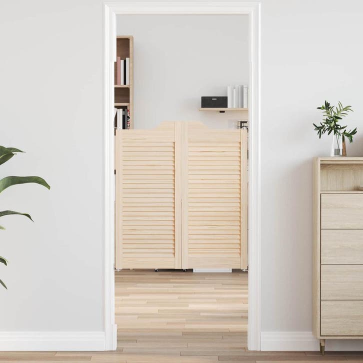 vidaXL Schuifdeuren Naturel 90 x 40 cm Massief grenenhout, Doe-het-zelf en Bouw, Deuren en Vliegenramen, Nieuw, Verzenden