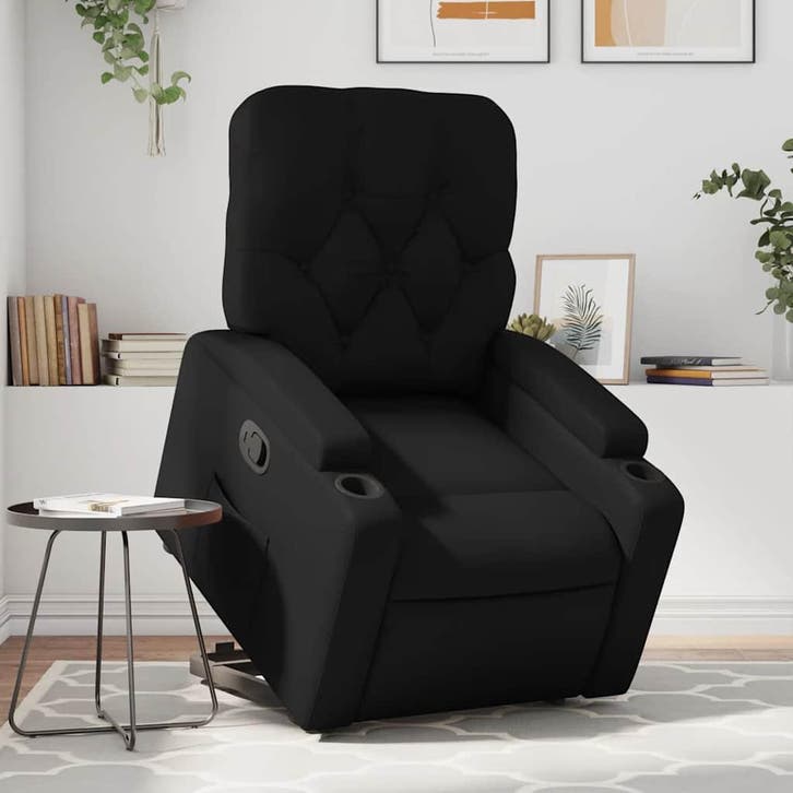 vidaXL Sta-op-stoel kunstleer zwart, Huis en Inrichting, Fauteuils, Nieuw, Verzenden