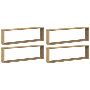 4x Kubus Wandschap Eiken look: Tweede kansje, OP = OP!, Huis en Inrichting, Verzenden, Nieuw