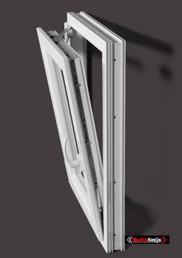 PVC Kunststof Draaikiep Raam 80x140, 80x170 en 80x215 Ug=1.1, 75 tot 150 cm, Kunststof, Raamkozijn, Nieuw