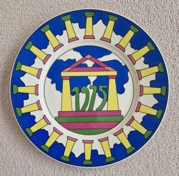 Ugo Nespolo (1941) - Ceramic Plate, Antiek en Kunst