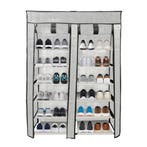 Lendo Online Armoire à Chaussures Pliable 90×28×126 cm Gris