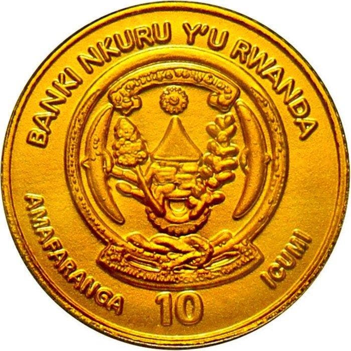 Rwanda. 10 Francs 2017 Coat of arms of Mexico with, Timbres & Monnaies, Monnaies | Europe | Monnaies non-euro