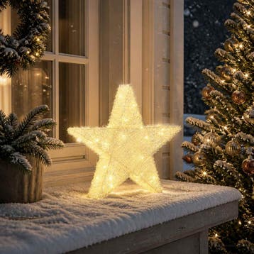 vidaXL 3D-kerstster 50 LEDs Warmwit 55 x 53,5 x 10 cm, Diversen, Verzenden, Nieuw