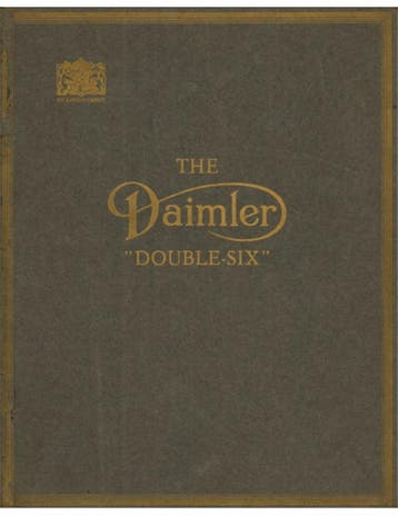 1928 DAIMLER DOUBLE-SIX BROCHURE ENGELS