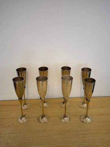 Champagne fluitje (8) - Set van 8 champagnefluiten – Design
