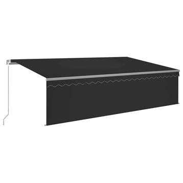vidaXL Handmatig Zonnescherm 5 x 3 m Antraciet 100%, Verzenden, Nieuw