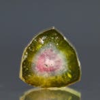 Tourmaline pastèque merveilleuse • 4,35 ct • cœur rose néon