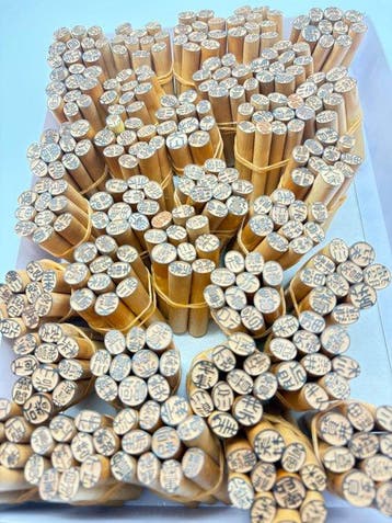 Japan Wood 300 antieke houten Hanko-stempels, unieke Japanse