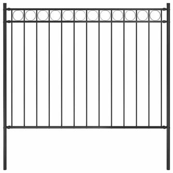 vidaXL Tuinhek ASSEN staal 1,7x1,2 m zwart, Tuin en Terras, Verzenden, Nieuw