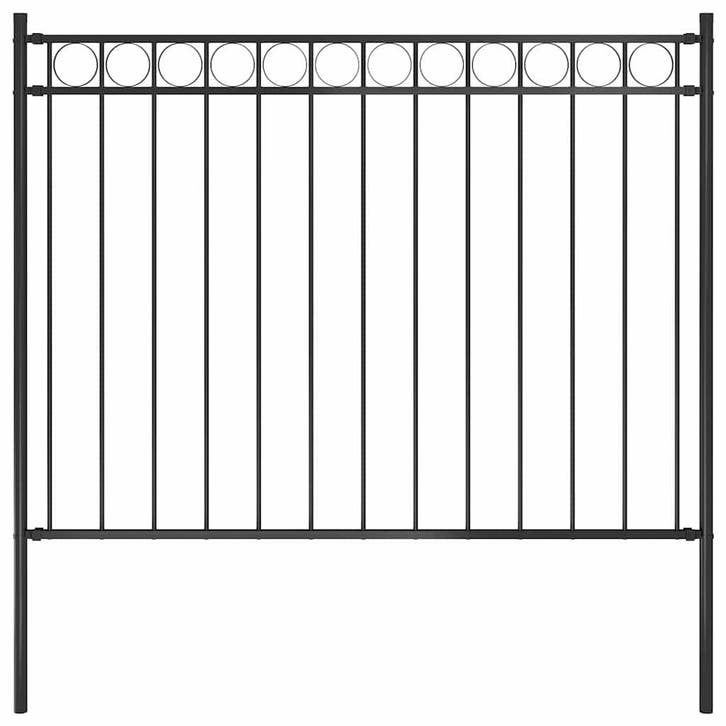 vidaXL Tuinhek ASSEN staal 1,7x1,2 m zwart, Tuin en Terras, Tuinhekken en Hekwerk, Nieuw, Verzenden