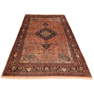 Tapis - 242 cm - 155 cm - Tapis en soie d’Inde