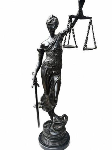Statue, Justitia - 52 cm - Bronze