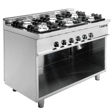 Fornuis | Gas | 6 Branders (3x 7.5kW + 3x 4.5kW) | Piëzo, Verzenden