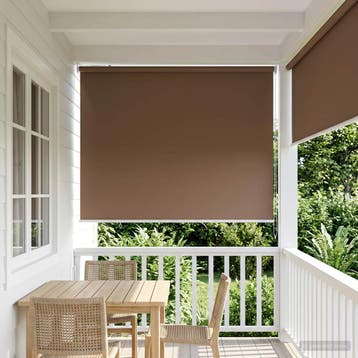vidaXL Rolgordijn UV-bescherming Taupe 145 x 230 cm, Verzenden, Nieuw