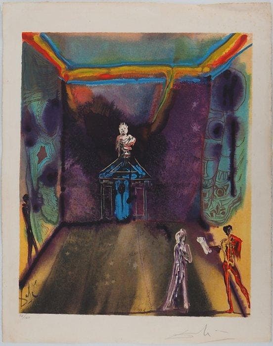 Salvador Dali (1904-1989) - Marquis de Sade : Rencontre, Antiquités & Art, Antiquités | Autres Antiquités