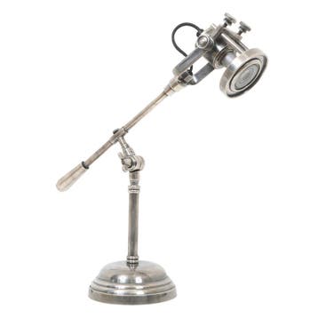 Tafel en bureaulampen Tafellamp Prescott silver, Verzenden, Nieuw, Overige materialen