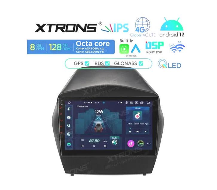 9 QLED FULL HD OCTACORE DDR4 8GB RAM 128GB ROM SSD GPS AND, Auto diversen, Autonavigatie, Verzenden