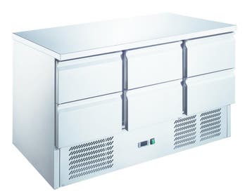Q-Gastro RVS Koelwerkbank 6 lades (NIEUW), Zakelijke goederen, Ophalen of Verzenden, Nieuw in verpakking