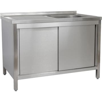 Spoeltafel | RVS | 1 Spoelbak (Rechts) + Afdruipvlak |, Verzenden, Nieuw in verpakking