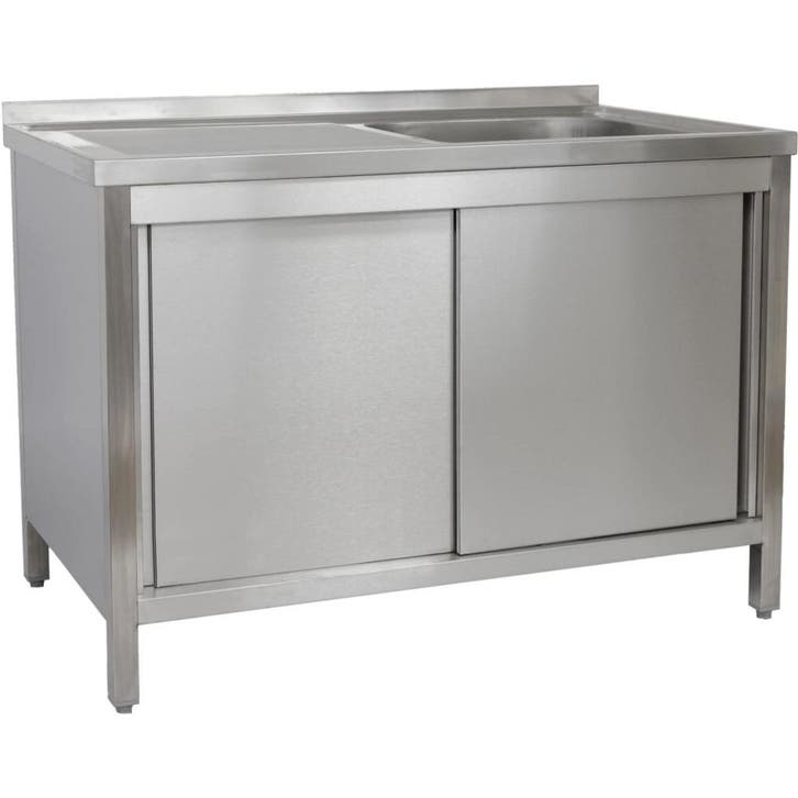 Spoeltafel | RVS | 1 Spoelbak (Rechts) + Afdruipvlak |, Zakelijke goederen, Horeca | Keukenapparatuur, Nieuw in verpakking, Verzenden