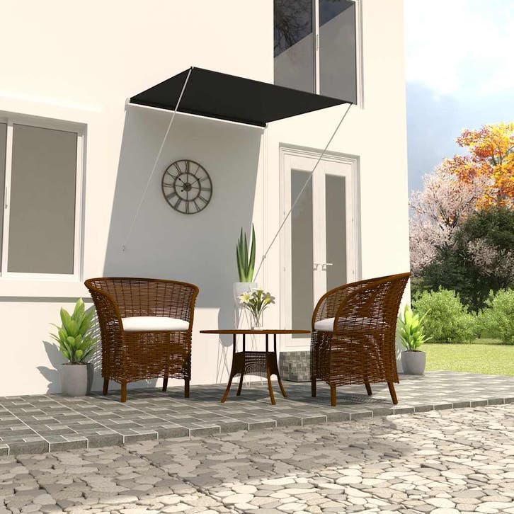 vidaXL Luifel uittrekbaar 100x150 cm antraciet, Jardin & Terrasse, Protection solaire, Envoi