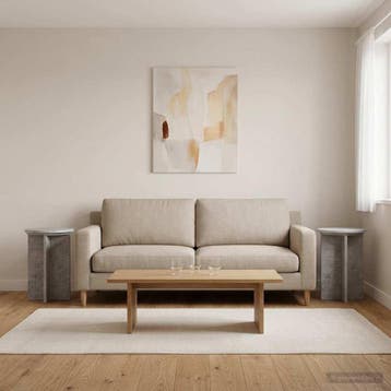 vidaXL Plantenstand 2 st Betongrijs Ø29,5 x 40 cm Bewerkt, Verzenden, Nieuw
