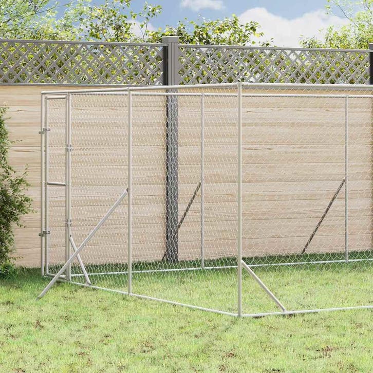 vidaXL Hondenkennel voor buiten 4x8x2 m gegalvaniseerd staal, Dieren en Toebehoren, Hondenbenches, Nieuw, Verzenden