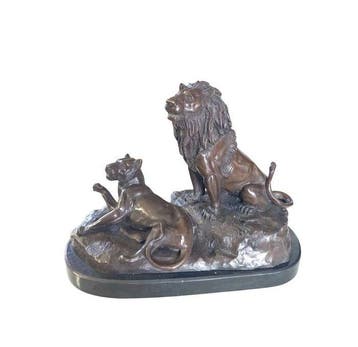 Dal modelo di Georges gardet (1863 - 1939) - sculptuur, Lion