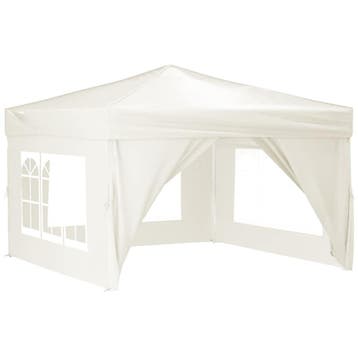 Inklapbare Partytent 3x3m - Creme | Direct genieten in de..., Partytent, Minder dan 4 meter, Zo goed als nieuw, Opvouwbaar