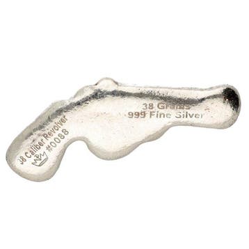 États-Unis. ND - Silver Miniature 38. Caliber Revolver