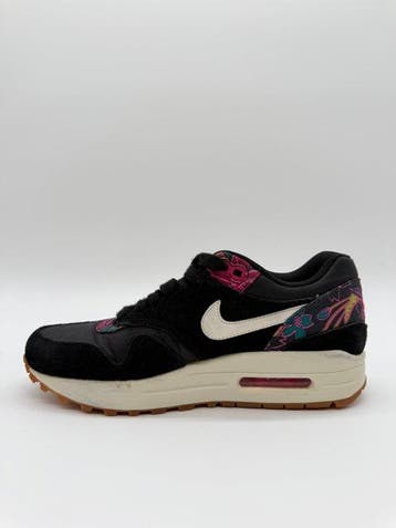 Nike - Nike Air Max 1 Aloha Black (white swoosh) - Sneakers, Nieuw