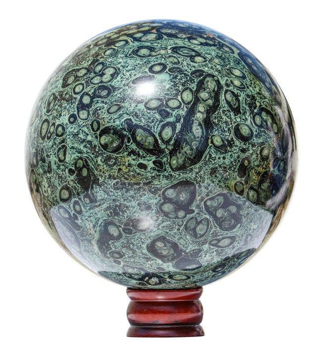 KAMR GEM | Monumentale 10,22 kg Groene Nebula Jaspis Bol –, Collections, Minéraux & Fossiles