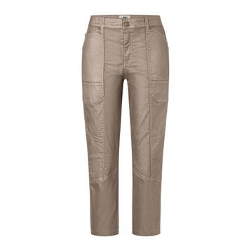 MAC • bruine coated Iowa baggy jeans • 36, Verzenden