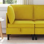 vidaXL Sofa met opslag Geel Fluweel, Verzenden