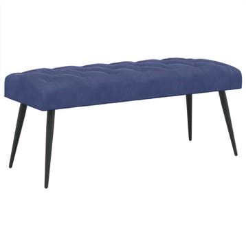 vidaXL Bank met knopen tufting Politieblauw 110 x 40 x 46 cm, Verzenden, Nieuw