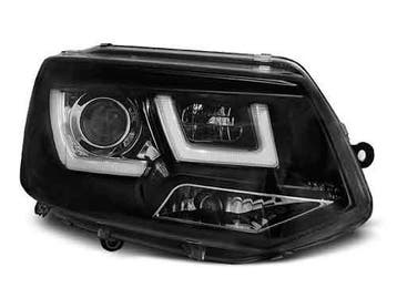 U Type Black LED koplamp geschikt voor VW T5 2010 - 2015, Auto-onderdelen, Verzenden, Nieuw, Volkswagen
