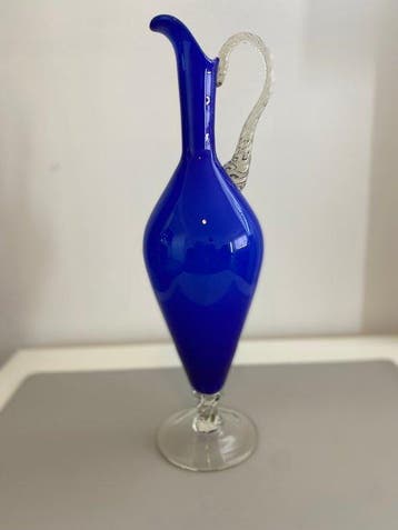 empoli glaswerk - empoli - Vase - Verre - bleu cobalt