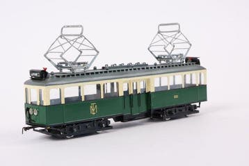 Onbekend H0 - Tramway miniature (1) - Autorail avec remorque
