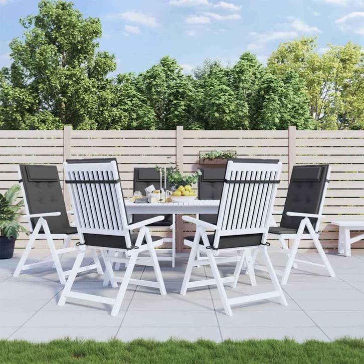 vidaXL Stoelkussens 6 st hoge rug oxford stof, Huis en Inrichting, Woonaccessoires | Kussens, Nieuw, Verzenden