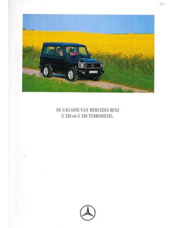 1994 MERCEDES BENZ G KLASSE BROCHURE NEDERLANDS