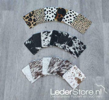 Lederstore.nl | Luxe Koeienhuid onderzetters rond & vierkant, Minder dan 50 cm, Design, Minder dan 50 cm, Ophalen of Verzenden