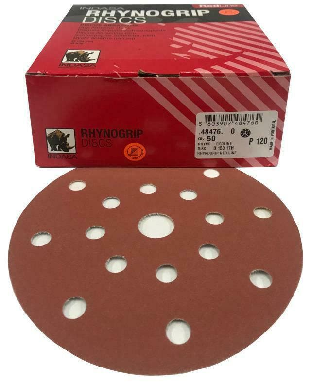 Indasa Rhynogrip RED Line 150mm met ROTEX en ETS 150 compati, Doe-het-zelf en Bouw, Verf, Beits en Lak, Nieuw, Verzenden
