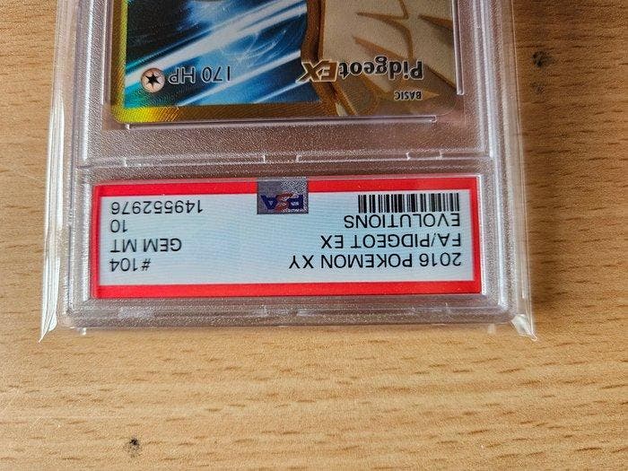 Pokémon - 1 Graded card - Pidgeot 104 Full art - PSA 10 - XY, Hobby en Vrije tijd, Verzamelkaartspellen | Pokémon