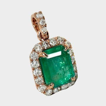 Sans prix de réserve - Pendentif - 14 carats Or rose, IGI