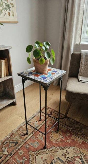 Plantentafel - Smeedijzer / Metaal, Keramiek, Cement -