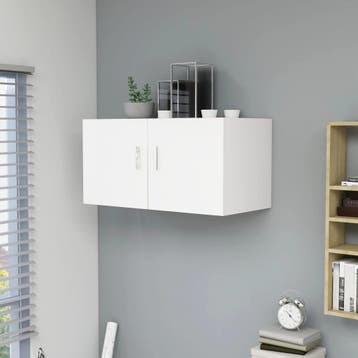 vidaXL Hangkast 80x39x40 cm bewerkt hout wit, Huis en Inrichting, Kasten | Wandmeubels, Verzenden, Nieuw